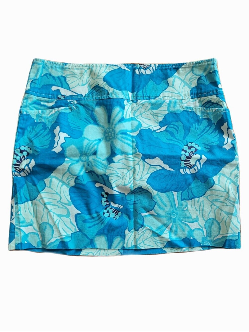 Tommy Hilfiger Turquoise Blue Floral Skirt Y2K 2004 NWT Resortwear Vacation